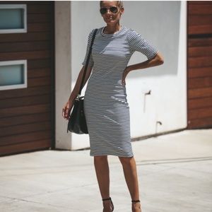 Vici Striped Bodycon Dress